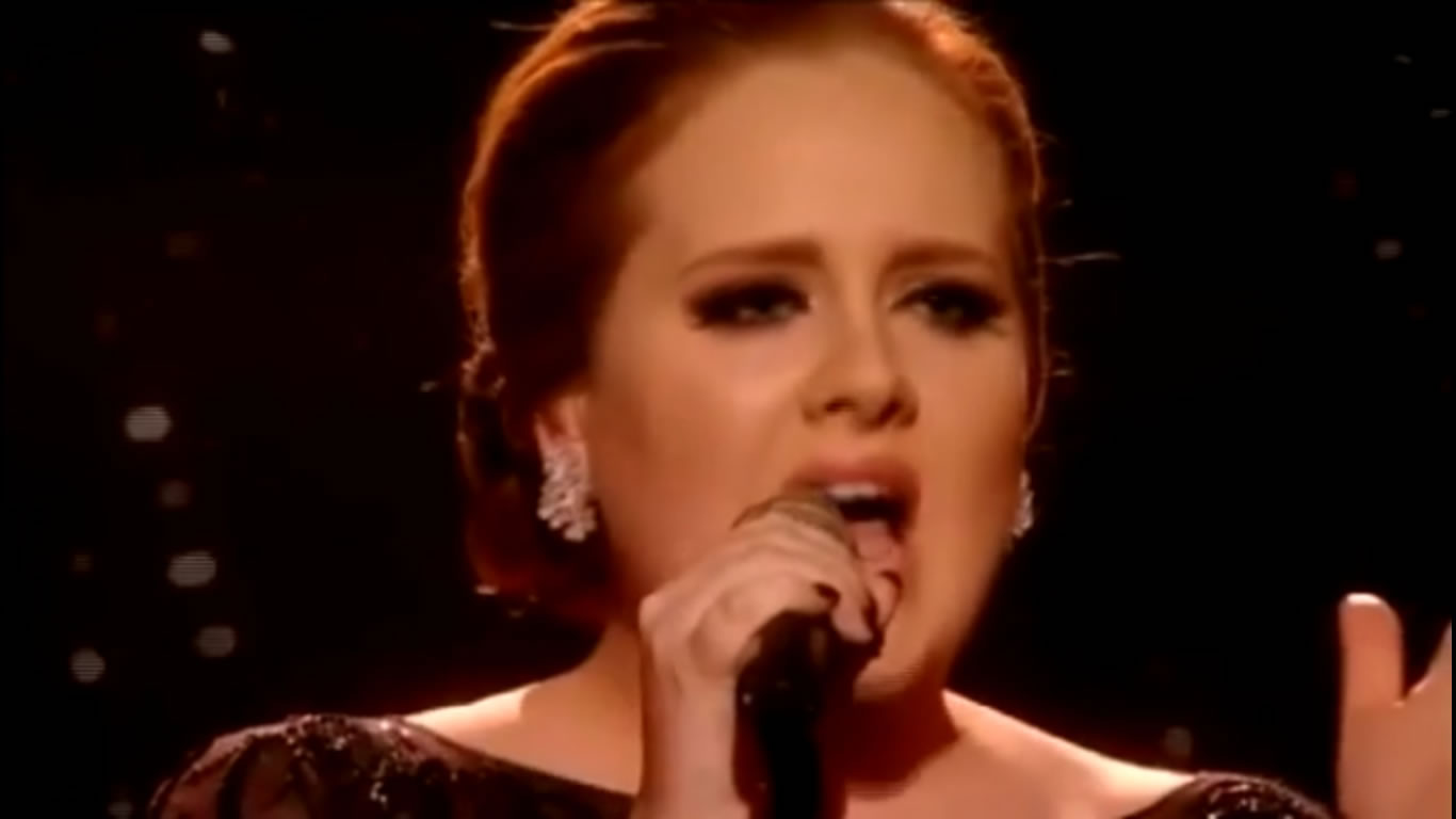 Adele performing Someone Like You   BRIT Awards 2011 - British English Pronunciation Test  77