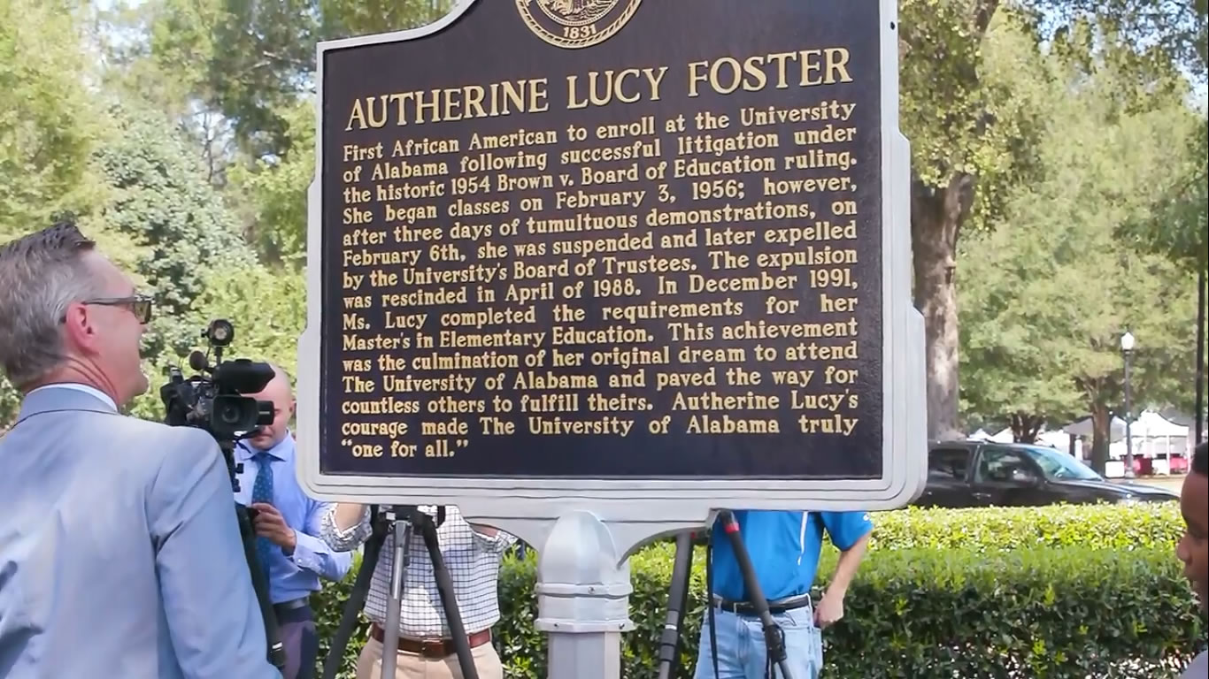 The University of Alabama- Autherine Lucy Foster Dedication (2017) - British English Pronunciation Test  278